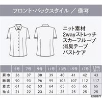 カーシーカシマ TRICOT STRIPE KNIT 半袖シャツブラウス グレーストライプ 7号 ESB877 1着