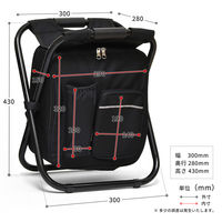 B.Bファニシング 防災キット収納 折り畳み椅子 ブラック ONOD-0070BLK 1台（直送品）