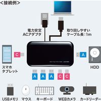 サンワサプライ USB3.2Gen2対応 Type-C 7ポートハブ USB-3TCH38BK 1個