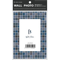 マッチングジャパン ウォールステッカー 写真立て フォトフレーム シール「タイル/ネイビー」1セット CO-10059-AS 1枚（直送品）