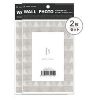 マッチングジャパン ウォールステッカー 写真立て フォトフレーム シール「ミツウロコ/ベージュ」１セット(２枚本) CO-10072-AS2（直送品）
