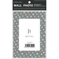 マッチングジャパン ウォールステッカー 写真立て フォトフレーム シール「小花/ブルー」1セット CO-10075-AS 1枚（直送品）