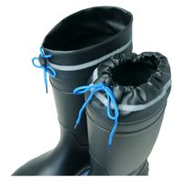 小野商事 PVCフード付作業長靴 ブラック×ブルー 26.5cm WS3300 1足