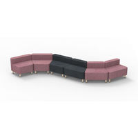 サンキョーファニチャー ユニットソファ 台形 背付き内向き グレー SKSFA-TRIN-GY 1台