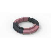 サンキョーファニチャー ユニットソファ 台形 背付き外向き ピンク SKSFA-TROUT-PK 1台