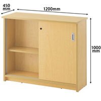 【組立設置込】アール・エフ・ヤマカワ 書庫型カウンターIII NJナチュラル RFHCSH3-1200NJ 1台（取寄品）