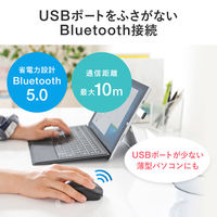 サンワサプライ 静音BluetoothブルーLEDマウス(充電式・ブラック) MA-BBS308BK 1個