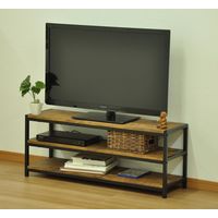 エイ・アイ・エス ヴィンテージ風テレビボード ブラウン 幅1000×奥行300×高さ400mm ABX-900 BR 1台（直送品）