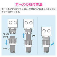 カクダイ ホーセンド付き散水ホース3m（シルバー） GA-QD013（直送品）