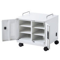 サンワサプライ ノートパソコン収納キャビネット（6台収納）ホワイト 幅600×奥行550×高さ615.5mm CAI-CAB105W 1台（直送品）
