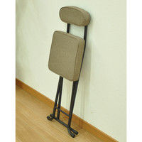 エイ・アイ・エス 折畳座厚チェア(背付き) ブラウン AATN-20 BR 1脚（直送品）