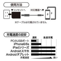 バッファロー 2.4A USB急速充電器 AutoPowerSelect機能搭載 1ポートタイプ BSMPA2402P1WH 1台
