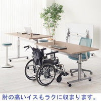 【組立設置込】サンテック 昇降フォールディングテーブル 対面タイプ ナチュラル 幅1500×奥行800×高さ720～880mm 1台（取寄品）