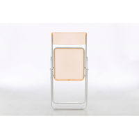 well-be　クリアフォールディングチェア　クリアオレンジ　1箱（5脚入）（取寄品）