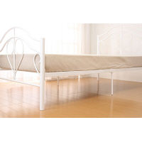 ファミリー・ライフ エレガンスベッド ホワイト 幅1050×奥行2030×高さ1060mm 1台（直送品）