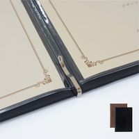 オープン工業 メニューファイル レザー調 A4 茶 MN-153-BR