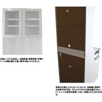 高橋木工所 スマートII 80Sオープン 食器棚 幅803×奥行450×高さ1930mm ホワイト 1台（直送品）