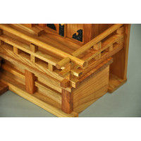 エイ・アイ・エス お神札が簡単に入る神棚 本ケヤキ 三社（長政）中（約）幅620×奥行260×高さ470mm 1台（直送品）