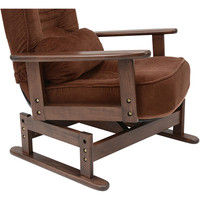 天然木リクライニング回転高座椅子 グリーン 幅620mm 奥行620mm 高さ460mm（直送品）