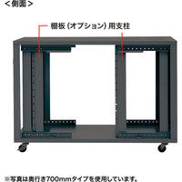 サンワサプライ 19インチサーバーボックス（12U） ブラック 幅570×奥行600×高さ700mm CP-SVNC4 1台（直送品）