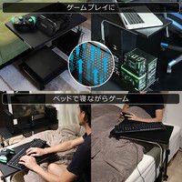 【車上渡し】 バウヒュッテ 昇降式サイドテーブル ブラック 幅300×奥行560×高さ505mm BHT-500-BK 1セット（3台入り）（直送品）