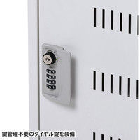 サンワサプライ ノートパソコン収納キャビネット 幅500×奥行500×高さ410mm CAI-CAB106W 1台（直送品）