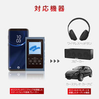 エレコム AUXケーブル/φ3.5オス-φ3.5オス（L字）/スリム/1.0m/ブラック AX-35ML10BK 1個