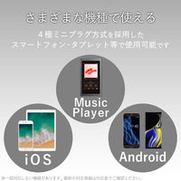 エレコム ステレオヘッドホン（マイク付）/セミオープン型/φ3.5/13.6mmドライバ/FAST MUSIC/F10IM/ブラック 1個