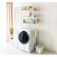 宮武製作所 ランドリーラック 幅900×奥行400×高さ1905mm ホワイト SH-X6590_WH 1台（直送品）