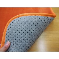 萩原 撥水低反発ラグ マシュマロ 幅1850×奥行1850mm オレンジ 240602821 1枚（直送品）