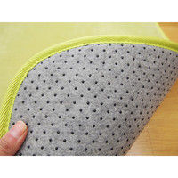 萩原 撥水低反発ラグ マシュマロ 幅1900×奥行2400mm グリーン 240602836 1枚（直送品）