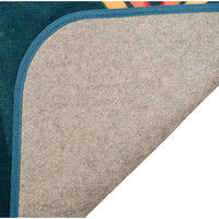 萩原 ホットカーペットカバー マウンテン 幅1850×奥行1850mm ブルー 240608705 1枚（直送品）