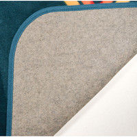 萩原 ホットカーペットカバー マウンテン 幅2000×奥行2500mm ブルー 240608715 1枚（直送品）