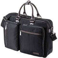 サンワダイレクト 3WAYビジネスバッグ（通勤・自転車・A4収納・15.6型対応・ブラック） 200-BAG112BK 1個（直送品）