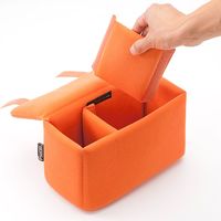 サンワダイレクト インナーカメラバッグ（ソフトクッションボックス・仕切り・ワイドサイズ） 200-BG019L 1個（直送品）