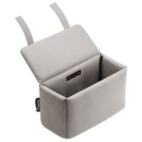 サンワダイレクト インナーカメラバッグ（ソフトクッションボックス・ワイドサイズ・グレー） 200-BG019LGY 1個（直送品）