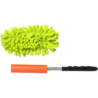 サンワダイレクト ハンディモップ（クリーニング・伸縮可能・マイクロファイバー・2WAY・角度調整・グリーン） 200-CD038G 1個（直送品）