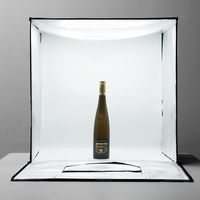 サンワダイレクト 撮影キット（撮影スタジオ・撮影ボックス・LEDライト付8000ルーメン・60×60cm・折りたたみ可能） 200-DG017 1個（直送品）