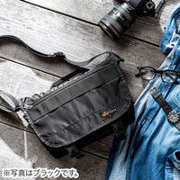 サンワダイレクト 一眼レフカメラバッグ/ショルダーバッグ（アルファデザイン・Lサイズ・カーキ） 200-DGBG017K 1個（直送品）