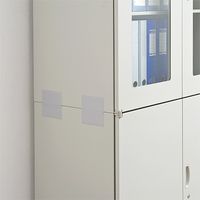 サンワダイレクト 転倒防止連結固定シート（書庫・キャビネット・棚・ロッカー・家具・4枚入り、耐震度6強） 200-QL008 1個（直送品）