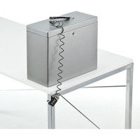 サンワダイレクト 鍵付きファイルボックス（マイナンバー対策・取手付き・書類入れ・A4ファイル収納可能） 200-SL032GY 1個（直送品）