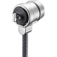 サンワダイレクト ノートPC盗難防止ワイヤー（シリンダー錠・ケーブル長2m・マスターキー対応・ブラック） 200-SL041BK 1個（直送品）