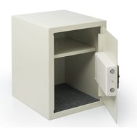 サンワダイレクト 電子金庫（マイナンバー・セキュリティ-対策・家庭用・テンキー・鍵式・壁掛け対応・中棚付き・43リットル） 200-SL045 1個（直送品）