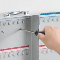 サンワダイレクト キーボックス（鍵ボックス・32本収納・鍵付き・壁固定・タグ付き・取っ手付き） 200-SL059 1個（直送品）