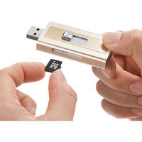 サンワダイレクト iPhone・iPad対応microSDカードリーダー 400-ADRIP08S3 1個（直送品）