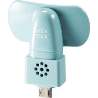 サンワダイレクト スマートフォン用マイク（外付け・microUSB・デュアルマイク・ブルー） 400-MC014U 1個（直送品）