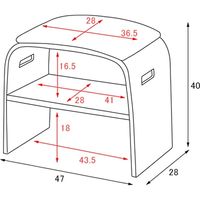 宮武製作所 曲げ木玄関チェア ブルー BCW-500_BL 1脚（直送品）