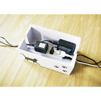 宮武製作所 猫のケーブルBOX 小 幅250×奥行150×高さ110mm CTB-151C 1個（直送品）