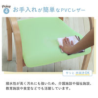 ネットフォース ダイニングチェア 介護用椅子 シエル 完成品 アイボリー 介護施設 福祉用 ETV-2-2-AW 1脚（直送品）