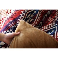 イケヒコ こたつ布団 正方形 キリム柄 ノーブル 幅1900×奥行1900mm レッド 6817609 1枚（直送品）
